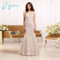 2017 Custom Made Sleeveless Lace Appliques Mermaid Wedding Dress Bridal Gown